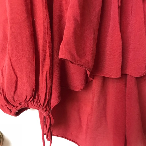 Orange off shoulder Zara top - Picture 3 of 5